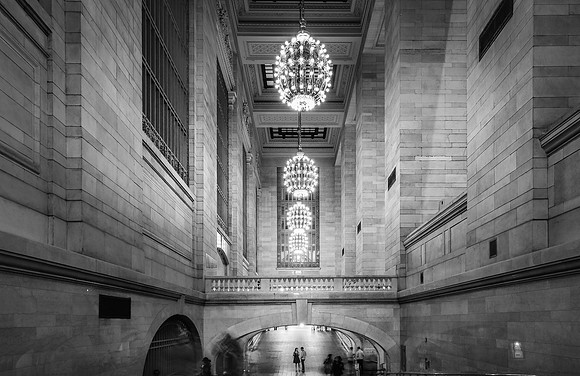 black and white fine art new york city architecture long exposure spiral staircase
